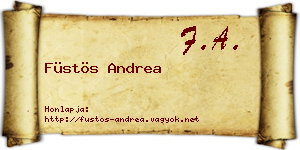 Füstös Andrea névjegykártya